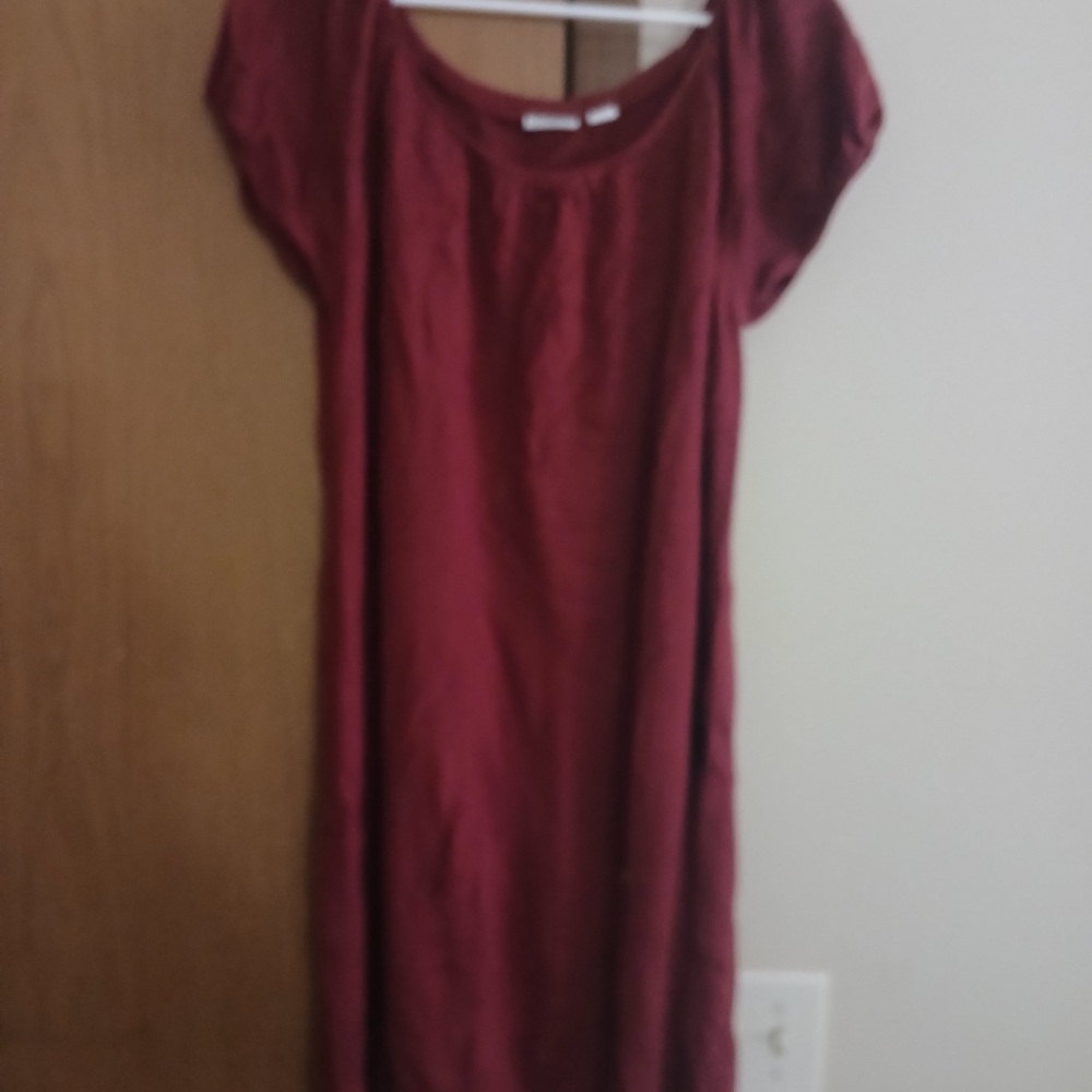 Cato Rich Burgundy Below The Knee Dress